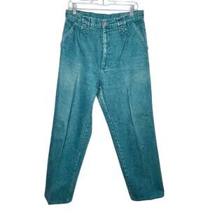 ROPER High-Rise Classic Straight Jeans Relaxed Fit Rugged Denim Teal Green 13/14